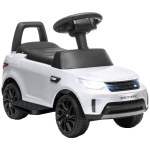 AIYAPLAY Macchina per Bambini con Licenza Land Rover 6V, Funzionamento Elettrico e a Spinta, Velocità 3km/h, Bianco