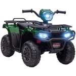HOMCOM Quad per Bambini 3-6 Anni con 3 Luci LED, Velocità max 4km/h e 50 Minuti max di Carica, 88x45x50 cm