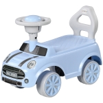 AIYAPLAY Loopauto voor Kinderen, Anti-Kantelbeveiliging, Rugleuning, Toeter, Antislipzitting, Lichtblauw