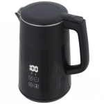 HOMCOM Electric Kettle, 1.7L Fast Boil 3kW Water Kettle with UK Strix Thermostat, LED Display, Keep Warm Function, Black