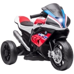 HOMCOM Moto électrique pour enfants 3 roues 6 V 2,5 Km/h musique interface USB  82,5 x 42 x 54 cm rouge