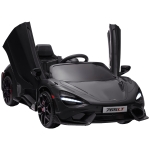 AIYAPLAY Kinder-Elektroauto mit Flügeltüren, fernsteuerbar, mit sanftem Antrieb und LED-Lichtern, Schwarz