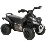 HOMCOM Quadriciclo para Crianças Carro Andador Infantil com Luzes e Música Desenho Inovador Carga 20kg 67,5x38x44 cm Preto