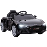 AIYAPLAY Coche Eléctrico para Niños Audi R8 Spyder 12 V con Mando 2,4G 2 Motores Arranque Suave y Suspensión Trasera Negro