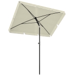Outsunny Parasol de jardin Parasol droit rectangulaire inclinable alu métal polyester haute densité 2 x 1,3 m beige clair