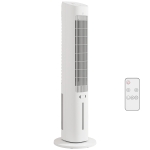 HOMCOM Raffrescatore d'Aria 3-in-1, Torre, Serbatoio 3 Litri, Portatile, Bianco.