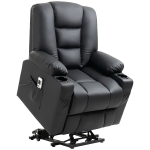 Homcom massagestoel met stahulp, afstandsbediening, tot 150 kg, kunstleer, zwart, 90 x 98 x 102 cm
