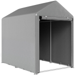 Outsunny 179 x 120cm Temporary Garden Shed, with Accessories - Light Grey