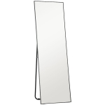 HOMCOM Specchio da Terra Moderno a Figura Intera, Design Autoportante o da Parete, 40x150 cm, Nero
