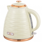 HOMCOM 3kW Rapid Boil Honeycomb Kettle - Cream White