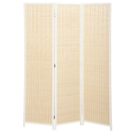 HOMCOM Paravent en bois séparateur de pièce closion de séparation pliable 3 panneaux 135 x 180 cm blanc