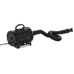 PawHut Séchoir professionnel sèche-poils toilettage pulseur sèche-cheveux pour chiens chats animaux 2800W vitesse et température réglable 3 buses interchangeables incluses noir