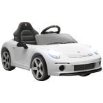 AIYAPLAY Macchina per Bambini 3-5 Anni con Licenza Ufficiale RUF GT, Telecomando, Cintura di Sicurezza e Musica, Bianco