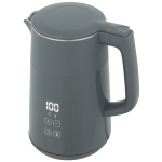 HOMCOM Electric Kettle, 1.7L Fast Boil 3kW Water Kettle with UK Strix Thermostat, LED Display, Keep Warm Function, Grey