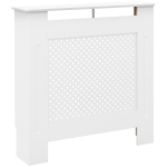 HOMCOM Copritermosifone Moderno a Griglia in MDF per Casa e Ufficio, 78x82x19 cm, Bianco