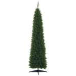 HOMCOM Árbol de Navidad Artificial Estrecho 210 cm con 499 Ramas y Base Desmontable Fácil de Montar Verde