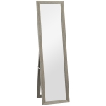 HOMCOM Full Length Mirror, 37 x 157 cm, Hanging or Freestanding, Rectangular Full Body Mirror for Living Room, Bedroom, Grey