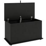 HOMCOM Baú de Arrumação 102 L com Dobradiça de Segurança Estilo Moderno para Corredor Quarto e Sala de Estar 80x40x45 cm Preto