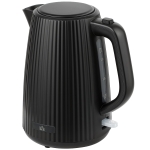 HOMCOM Elektrische waterkoker, 1,7L, snelkookfunctie, 2025W, met uitneembaar kalkfilter, automatische uitschakeling, Zwart