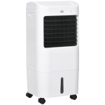 HOMCOM Mobiele Luchtkoeler/Airconditioner met 3 Modi, 7,5-uurs Timer, Verrijdbaar, Kunststof, Wit