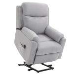 HOMCOM Elektrische sta-stoel Fauteuil met opstahulp voor senioren Grijs