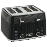 HOMCOM 4 Slice Toaster with 7 Browning Levels, Bread Toaster with Removable Crumb Tray, Black