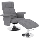 HOMCOM Massagesessel mit Hocker, neigbare Lehne, 78 x 95 x 88 cm, Dunkelgrau