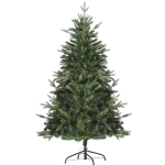 HOMCOM kerstboom 1,5 m dennenboom kunstspar 946 takken metalen voet PVC wit