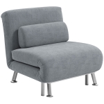 HOMCOM Adjustable Back Futon Sofa Chair - Grey