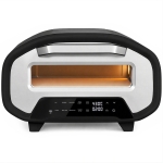 HOMCOM Pizzaoven voor binnen, 30,5 cm elektrische pizzaoven met 8 programma’s, 430 °C, timer, keramische steen, 2200 W