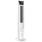 HOMCOM Air Cooler with LED Display and Remote Control, Oscillating Ice Cooling Fan with 3 Speeds, 4 Modes, 12 Hour Timer, White