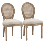 HOMCOM set van 2 eetkamerstoelen 49 cm x 56 cm x 96 cm