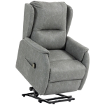 HOMCOM Power Lift Recliner Chair, Dual Motor Electric Lift Chair for Elderly with Remote Control, Grey