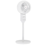 HOMCOM 32" Pedestal Fan, 70° Oscillating 90° Vertical Tilt Air Circulator with 3 Speeds, Standing Fan for Home Office, Bedroom, White
