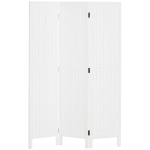 HOMCOM Paravent en bois séparateur de pièce closion intérieur pliable 3 panneaux en bois 120 x 170 cm blanc