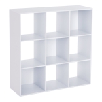 HOMCOM Nine-Cube Storage Shelf - White