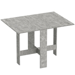 HOMCOM Folding Dining Table, Space-Saving Drop Leaf Kitchen Table for 4-6 People Grey