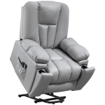 HOMCOM Massagestoel Relaxfauteuil Seniorfauteuil, afstandsbediening, zijvakken, 94 cm x 96 cm x 106 cm, donkergrijs