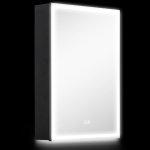 HOMCOM LED Spiegelkast voor Badkamer, 50 x 70 cm, Dimbaar, Anti-Beslag, Zwart