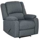 HOMCOM Relaxstoel met ligfunctie en voetsteun, verstelbaar, tot 150 kg, stalen frame, 90 x 96 x 98 cm, Grijs