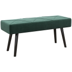 HOMCOM Banco de Pé de Cama Multifuncional e Moderno Banco de Dormitório com Pés de Aço e Assento Acolchoado 100x36x45 cm Verde