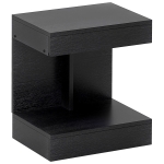 HOMCOM Nachtkastje, Bijzettafel met Lade en Open Opbergruimte, Modern Sofa Tafel met Schap voor Verschillende Ruimtes, Zwart