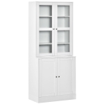 HOMCOM Boekenplank Wandplank Plank, 2 planken, 76 cm x 40 cm x 178,5 cm, Wit