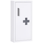 kleankin Armoire à pharmacie murale 2 étagères 3 niveaux avec porte aimantée métal 30 x 12 x 60 cm blanc