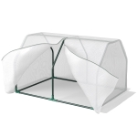 Outsunny Seră Mini pentru Grădină și Balcon din Plastic PE și Oțel, cu Închidere cu Fermoar, 99x71x60 cm