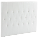 HOMCOM Cabeceira de Cama 160cm Cabeceira de Cama Estofada em Linho e Acolchoada 2 Formas de Uso 160x7x120cm Branco