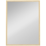 HOMCOM Specchio da Parete Rettangolare con Ganci, in Vetro e MDF, 60x80 cm, Color Legno