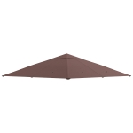 Outsunny Toile de rechange pour pavillon tonnelle tente toit de remplacement gazebo de jardin tissu polyester haute densité 180 g/m² anti-UV 3 x 3 m café