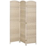 HOMCOM Paravent intérieur en bois 3 panneaux séparateur de pièce pliable pour salon chambre 135 x 180 cm chêne