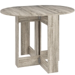 HOMCOM Space-saving Drop Leaf Table, Folding Dining Table for Small Space, Kitchen, Dining Room, Grey